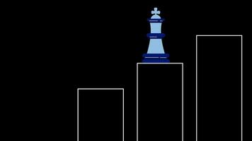 échecs pièces montée une bar graphique, illustrant stratégies pour réalisation buts video