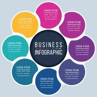 Circle Infographic design 8 Steps, objects, elements or options business information template vector
