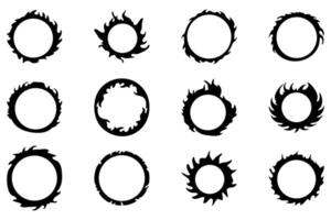 Decorative ornament frame set design vector