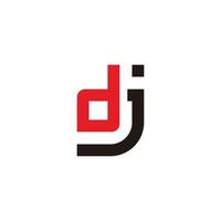 dj simple loop line geometric logo vector