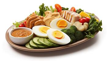 Vegetables And Eggs Boiled photo