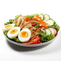 Vegetables And Eggs Boiled photo