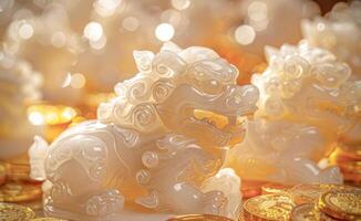 Jade Pixiu statue,pixiu symbol,pixiu Chinese,Pixiu is a symbol of good luck and money flowing in.Be prosperous and prosperous Prosper in business,wealth and wealth,people admire the business aspect. photo