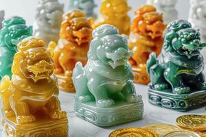 Jade Pixiu statue,pixiu symbol,pixiu Chinese,Pixiu is a symbol of good luck and money flowing in.Be prosperous and prosperous Prosper in business,wealth and wealth,people admire the business aspect. photo