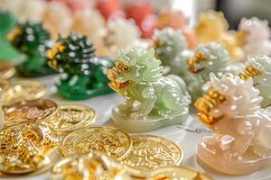 Jade Pixiu statue,pixiu symbol,pixiu Chinese,Pixiu is a symbol of good luck and money flowing in.Be prosperous and prosperous Prosper in business,wealth and wealth,people admire the business aspect. photo