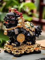 Jade Pixiu statue,pixiu symbol,pixiu Chinese,Pixiu is a symbol of good luck and money flowing in.Be prosperous and prosperous Prosper in business,wealth and wealth,people admire the business aspect. photo