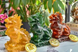 Jade Pixiu statue,pixiu symbol,pixiu Chinese,Pixiu is a symbol of good luck and money flowing in.Be prosperous and prosperous Prosper in business,wealth and wealth,people admire the business aspect. photo