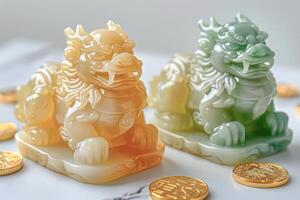 Jade Pixiu statue,pixiu symbol,pixiu Chinese,Pixiu is a symbol of good luck and money flowing in.Be prosperous and prosperous Prosper in business,wealth and wealth,people admire the business aspect. photo