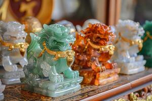 Jade Pixiu statue,pixiu symbol,pixiu Chinese,Pixiu is a symbol of good luck and money flowing in.Be prosperous and prosperous Prosper in business,wealth and wealth,people admire the business aspect. photo