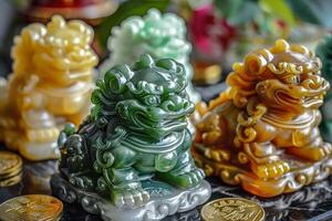 Jade Pixiu statue,pixiu symbol,pixiu Chinese,Pixiu is a symbol of good luck and money flowing in.Be prosperous and prosperous Prosper in business,wealth and wealth,people admire the business aspect. photo