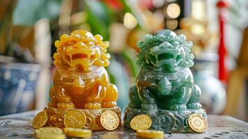 Jade Pixiu statue,pixiu symbol,pixiu Chinese,Pixiu is a symbol of good luck and money flowing in.Be prosperous and prosperous Prosper in business,wealth and wealth,people admire the business aspect. photo