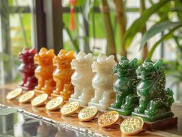 Jade Pixiu statue,pixiu symbol,pixiu Chinese,Pixiu is a symbol of good luck and money flowing in.Be prosperous and prosperous Prosper in business,wealth and wealth,people admire the business aspect. photo