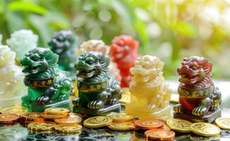 Jade Pixiu statue,pixiu symbol,pixiu Chinese,Pixiu is a symbol of good luck and money flowing in.Be prosperous and prosperous Prosper in business,wealth and wealth,people admire the business aspect. photo