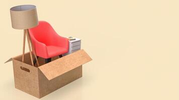 The Furniture for interior design or House decor concept 3d rendering. photo