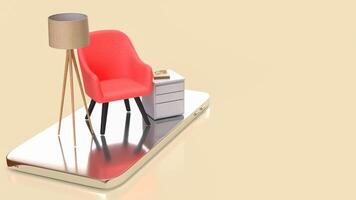 The Furniture for interior design or House decor concept 3d rendering. photo
