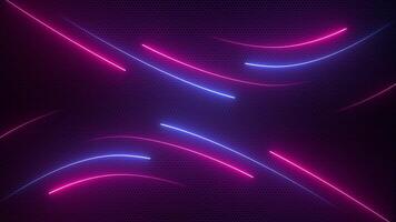 Trendy gaming technology background with glowing red and blue neon light beams. Stylish futuristic tech animation. Full HD and looping motion background animation. video
