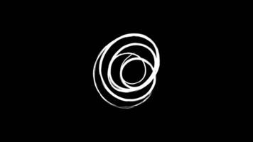 Intricate abstract scribble animation on transparent background with alpha channel. Animation of a symbol of depression. Hand drawn stress line. video