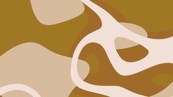 Retro, wavy, liquid, psychedelic, groovy, hippie, flat, abstract background. Abstract background with brown and beige wavy shapes video