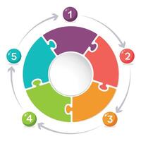 Infographic Design Elements Illustration with Five Steps vector