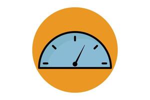 Gauge colored outline icon. icon related to technology. data analytics elements illustration vector