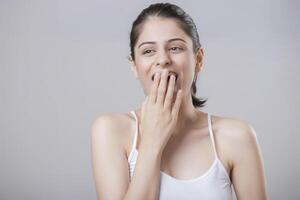 A Nice Lady Face Is Filled With Incredible Shock Reaction photo