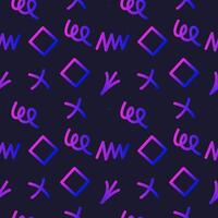Abstract Gradient line seamless pattern on dark background vector