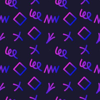 Abstract Gradient line seamless pattern on dark background