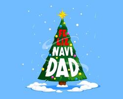 Hispanic christmas feliz navidad banner with tree vector