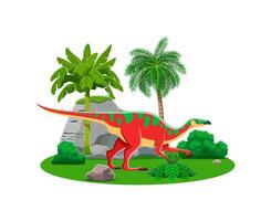 Anatotitan prehistoric dinosaur, ancient herbivore vector