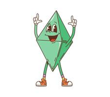 Groovy math geometric rhombus figure character vector