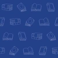 Outline Collection of Book Seamless Pattern illustration for Print, Wallpaper, Decoration. vector