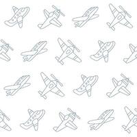 Outline Collection of Plane Seamless Pattern illustration Design vector