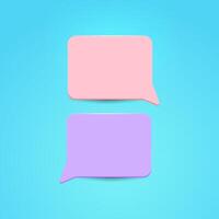 Bubbles text, illustrations of message balloons and chat boxes are suitable for dialogue templates, social media posts, banner designs and posters. vector