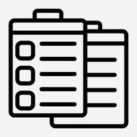 Clipboard icon, document illustration suitable for website and mobile application user interface design. vector