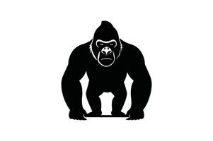 Gorilla silhouette art vector