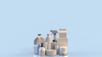 The Package on clear Background image 3d rendering. photo