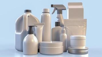 The Package on clear Background image 3d rendering. photo
