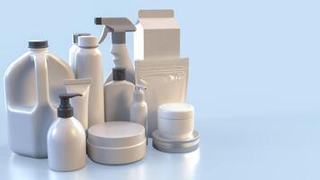 The Package on clear Background image 3d rendering. photo