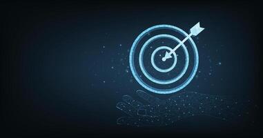 Set up objectives and targets for business investment concepts. vector