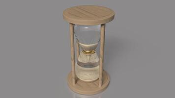 The Sand clock for Time or Business concept 3d rendering. photo