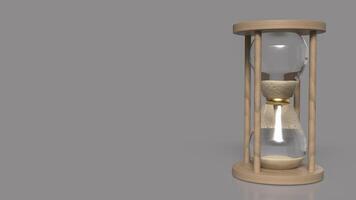 The Sand clock for Time or Business concept 3d rendering. photo