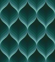 Abstract blue-green interconnected s-shaped ogee pattern vector