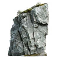 Rock with Moss on Transparent background AI-Generative png