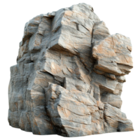 3D Rock Texture on Transparent background AI-Generative png
