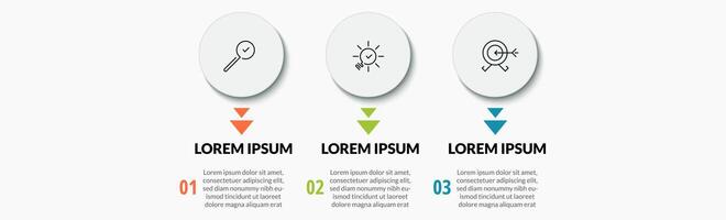 Infographic design business template with icons and 3 options or steps. square design or diagram vector