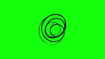 Intricate abstract scribble animation on green background. Depression symbol animation. Hand drawn stress line. video
