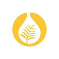 Tree Palm oil illustration design template vector