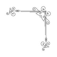 Luxury frames, borders and corners with ornate swirls vector