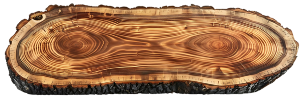Stunning Tree Trunk Cross Section with Transparent Background, Ideal for Design Projects png