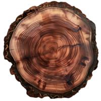 Tree Rings Showcase a Beautiful Cross Section of a Tree Trunk with a Transparent Background png